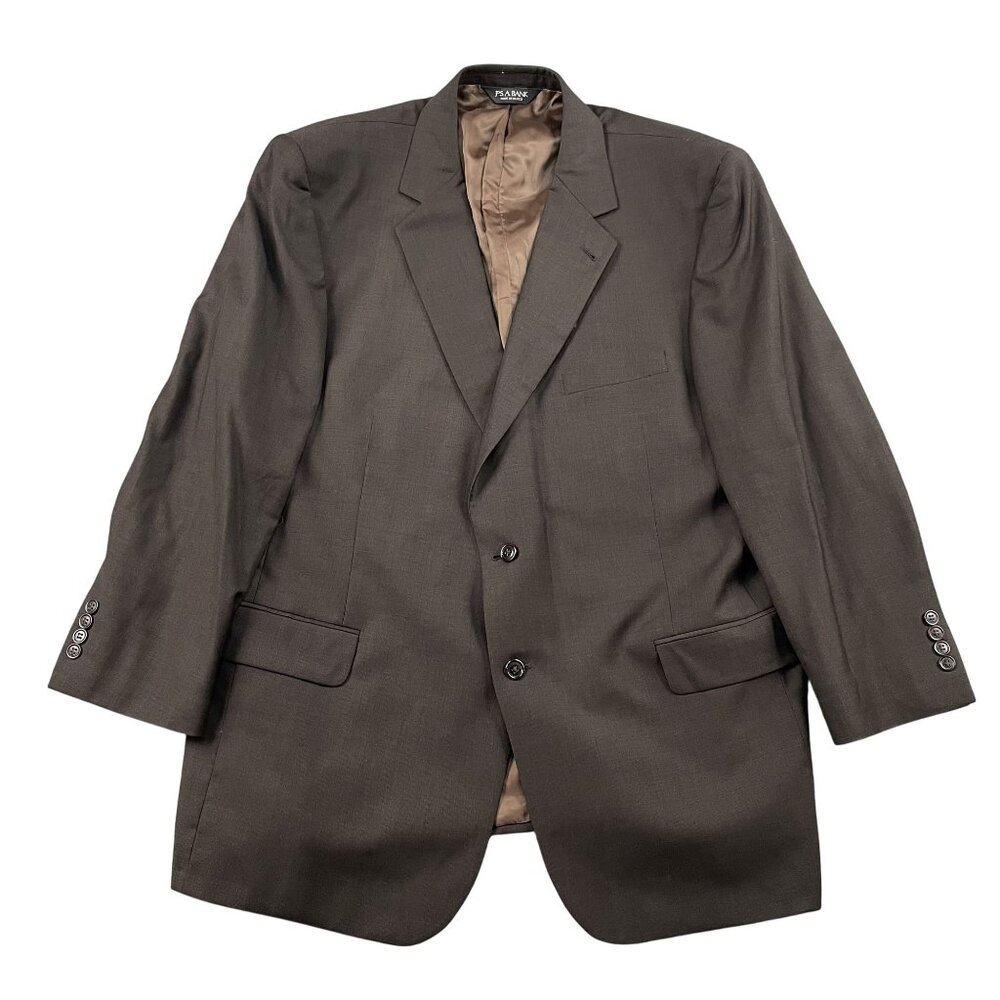 Jos A Bank Signature Collection Blazer Sports Coat Mens 48R Brown 100% Wool